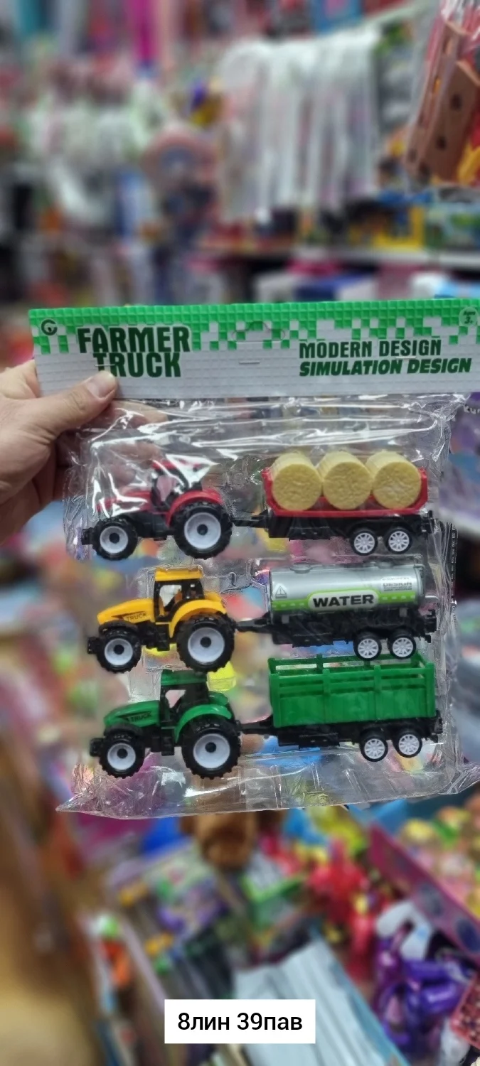 Игрушка, пластик Игрушка, пластик Набор трактор 3шт в упаковке Размер 29 5 27см Место