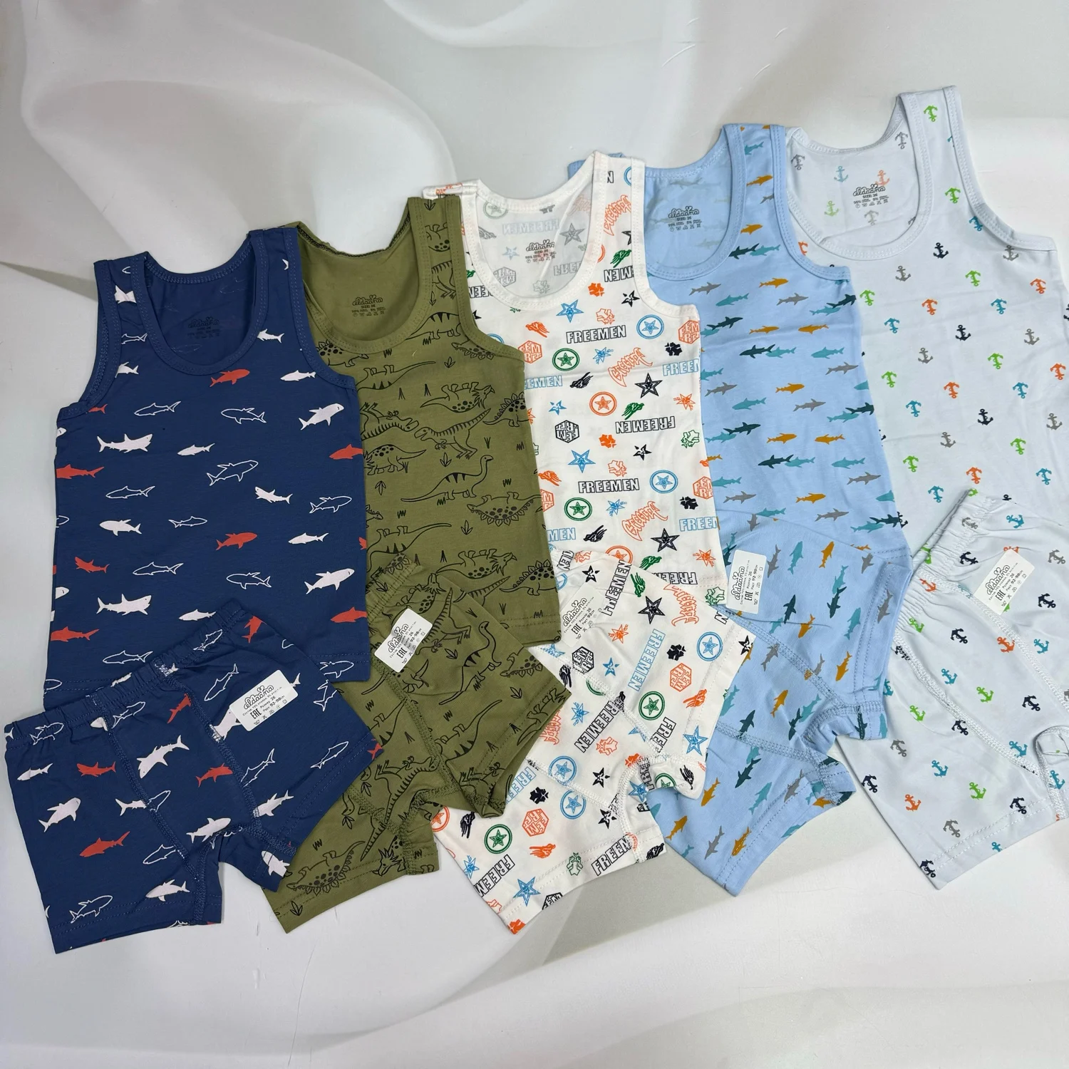 Цена штучно: 1000руб Цена оптом: 180руб упак. 5шт=900руб Майка и трусы для детей, хлопок