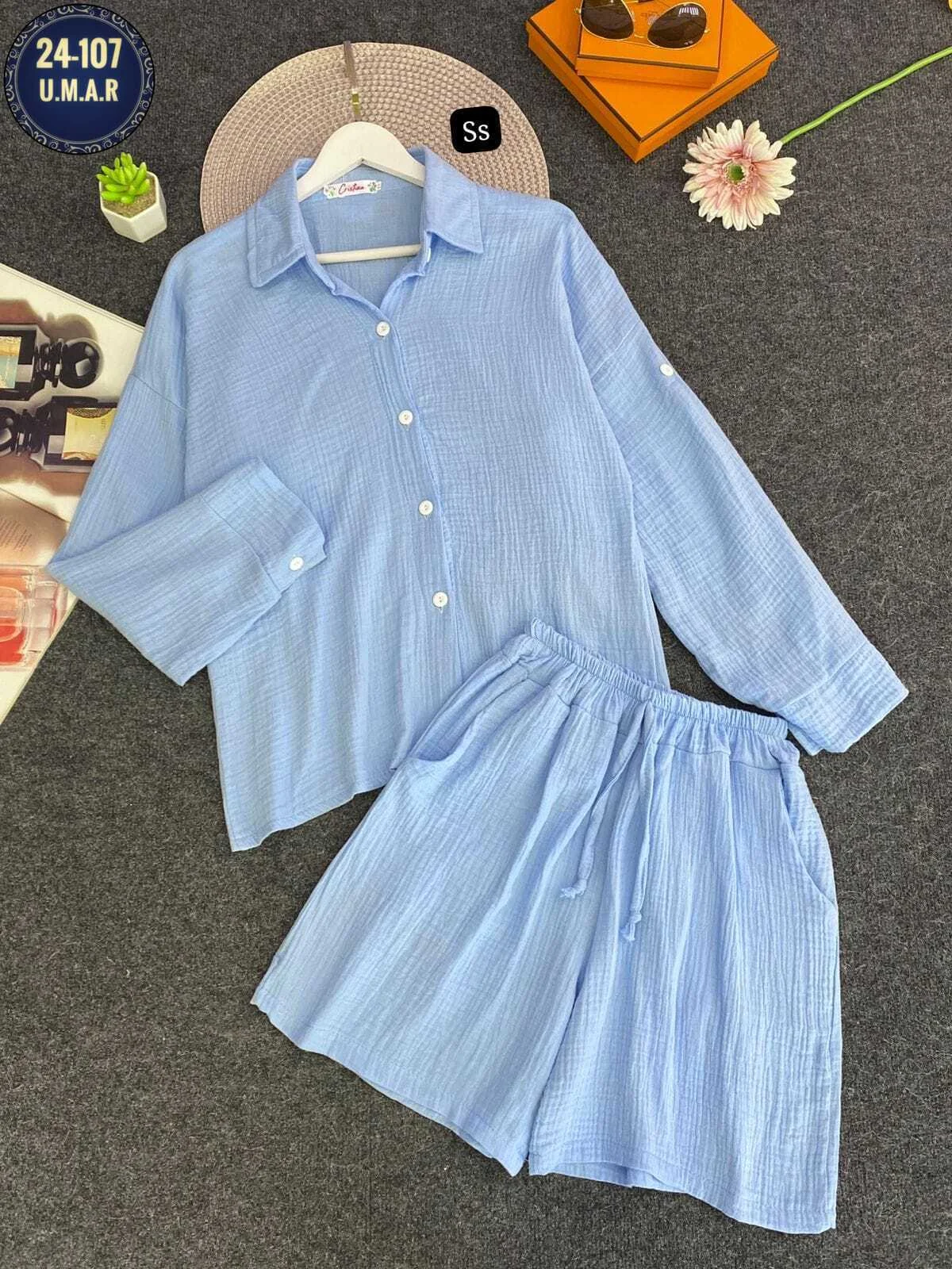 Получили новинки Стильный двойка Ткань Муслин Размеры 46 48 50 52 54 56 Хорошие