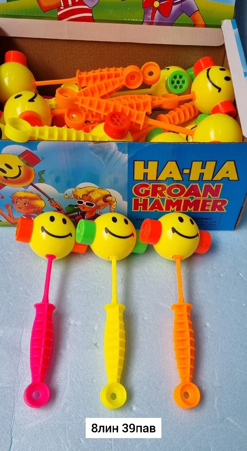 Игрушка, пластик Молоточек музыкальный в упаковке 24шт Размер 29 21,5 12см Место 8-39 Цена