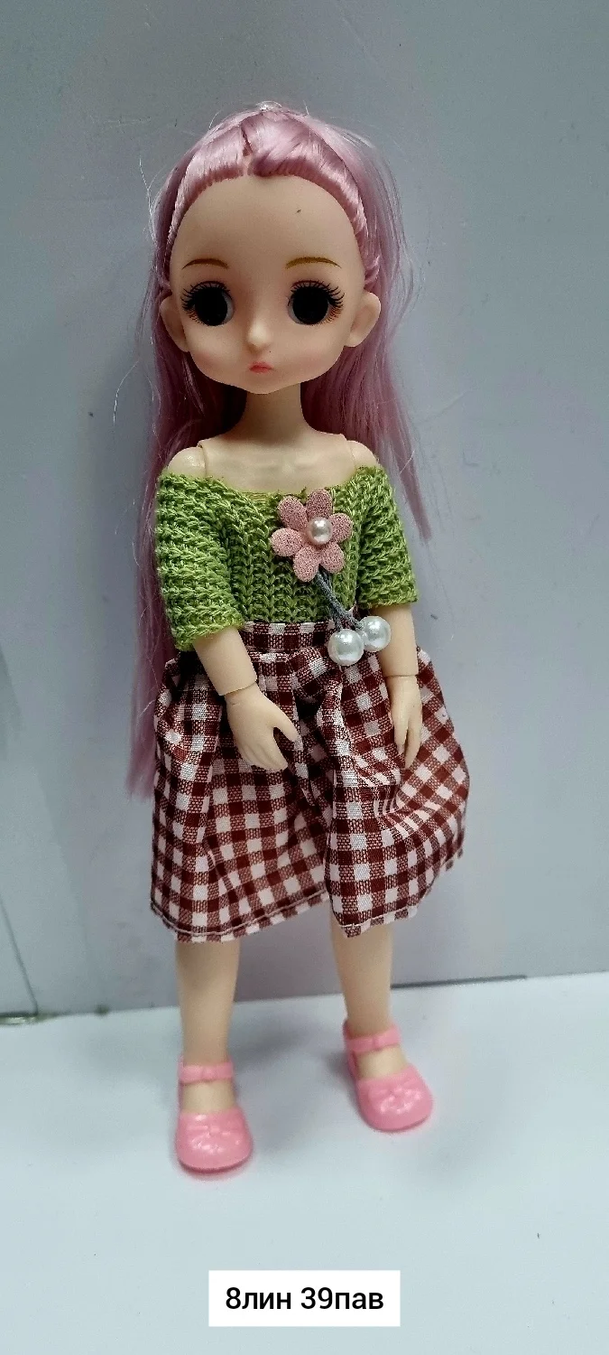 Игрушка, пластик Кукла шарнирная, девочка: Шарн.кукла Размер 25 7 5см Место 8-39 Цена штуч