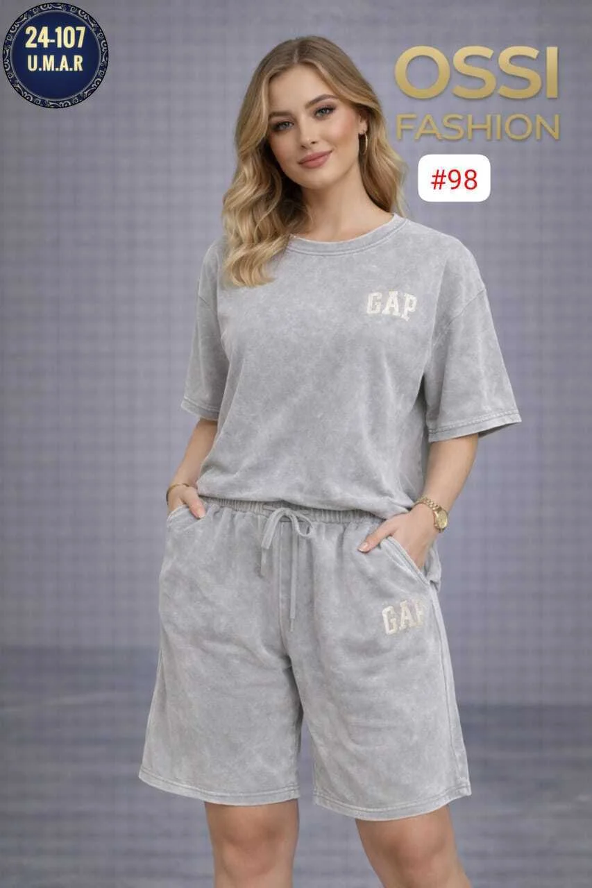 Новинка от OSSI FASHION Комплект: футболка + шортик Размер: 48 56 оверсайз Ткань: варенка,