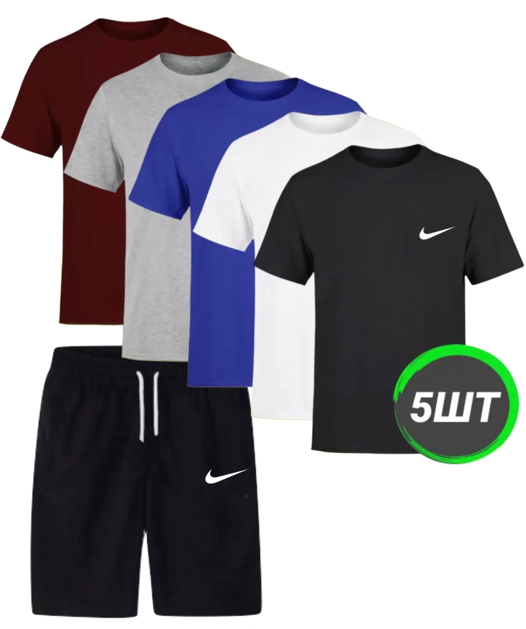 Цена штучно: 900руб Костюм для мужчин, трикотаж Костюмы 5 футболки шорты Размер 48-50-52-5