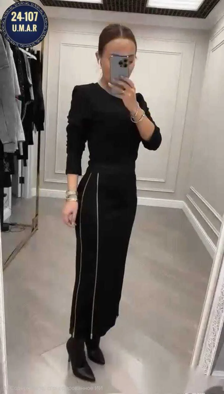 МОДНАЯ ЖЕНСКАЯ ОДЕЖДА ПЛАТЬЕ КОМБИНИРОВАННОЕ В ОДНОМ ЦВЕТЕ ТКАНЬ: КРЕПУН РАЗМЕРЫ: 44-46-48