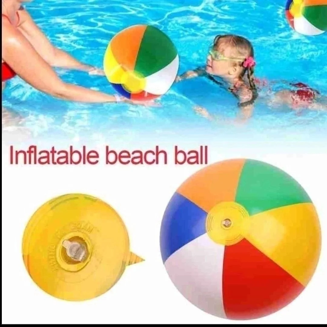 Надувной Пляжный игрушечный мяч для плавания на открытом воздухе, 6 цветов, надувной шарик