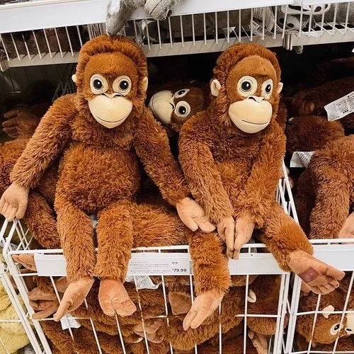 Кукла обезьяна кукла на липучке длиннорукий плюшевый орангутанг игрушка Размер 65 см 550 Р
