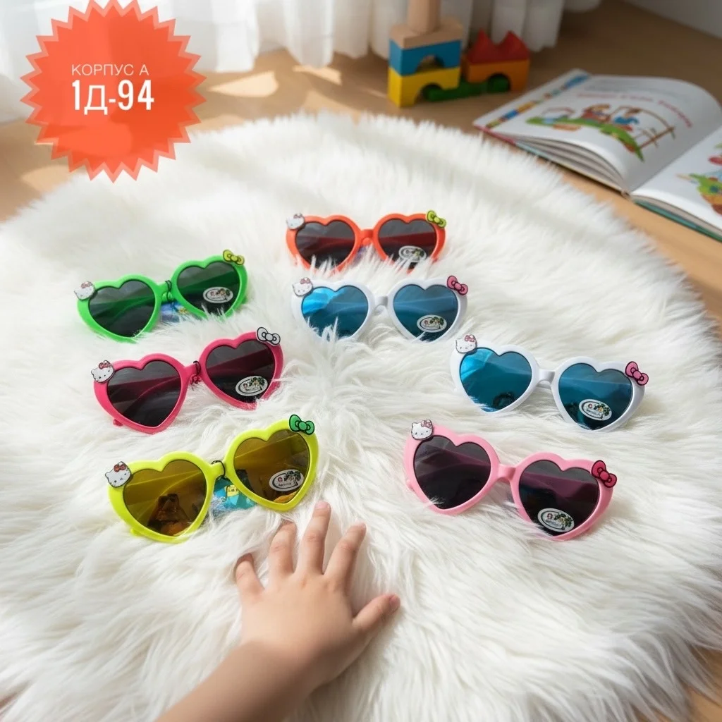 РАСПРОДАЖА ДЕТСКИЙ ОЧКИ КАК ФОТО . ЦЕНА ШТУК. 100 Рублей Без Выбора Размер :