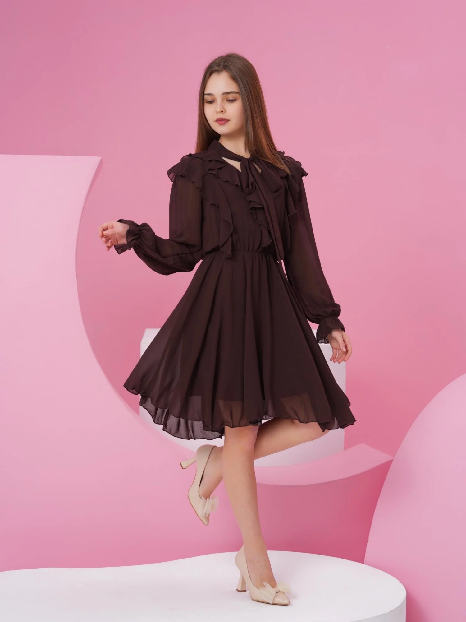 Цена штучно: 1000руб Цена оптом: 1000руб Платье, креп-шифон Размеры 134-140-146-152-158 Но