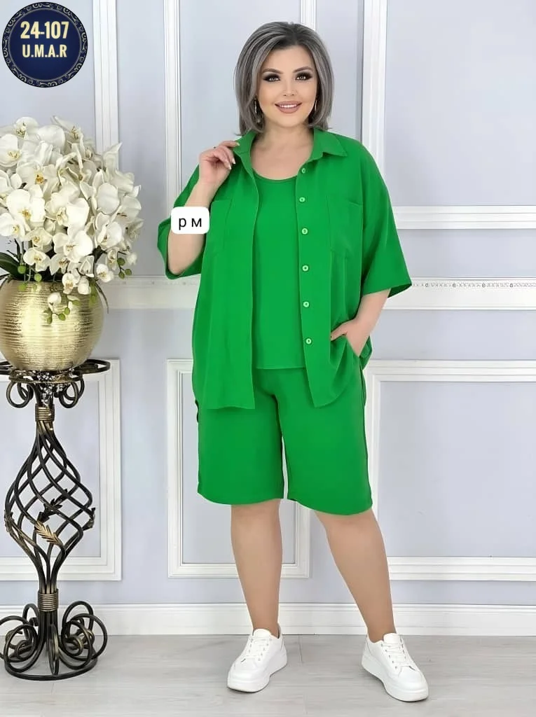 Новинка Костюм тройка Шорты Ткань Сингапур Размеры 60 62 64 66 68 70 72