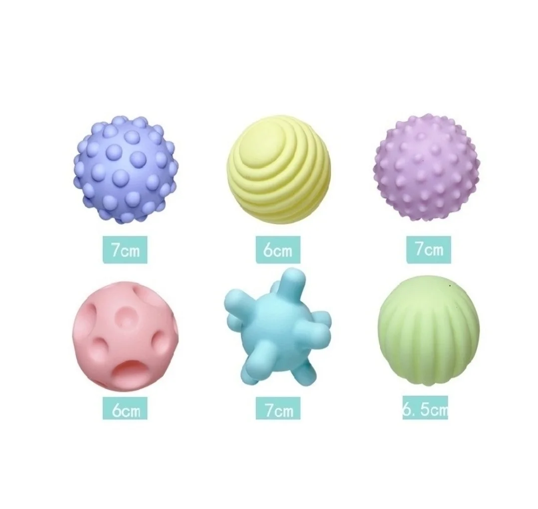 Распродаж Цена 200 Набор тактильных мягких мячиков помогает развивать моторику рук у ребен