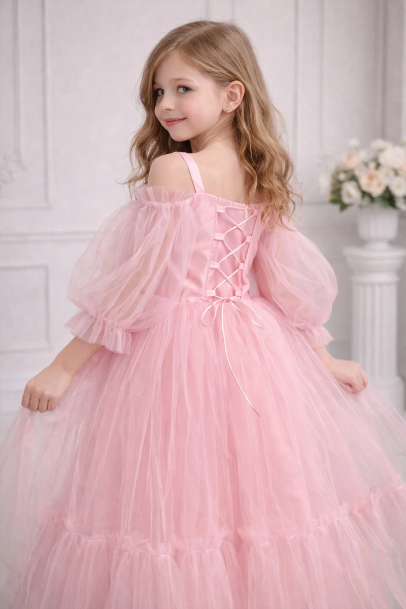 Цена штучно: 2200руб Цена оптом: 2100руб упак. 4шт=8400руб Платье, фатин Размеры 140-146-1