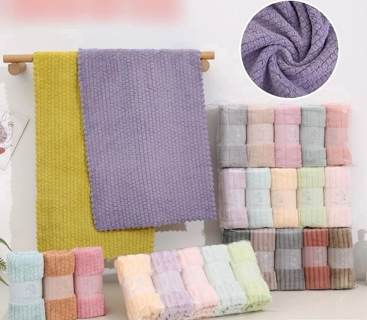 Быстросохнущие полотенца для рук и кухни из микрофибры. Цена: 50 руб 5 х 50