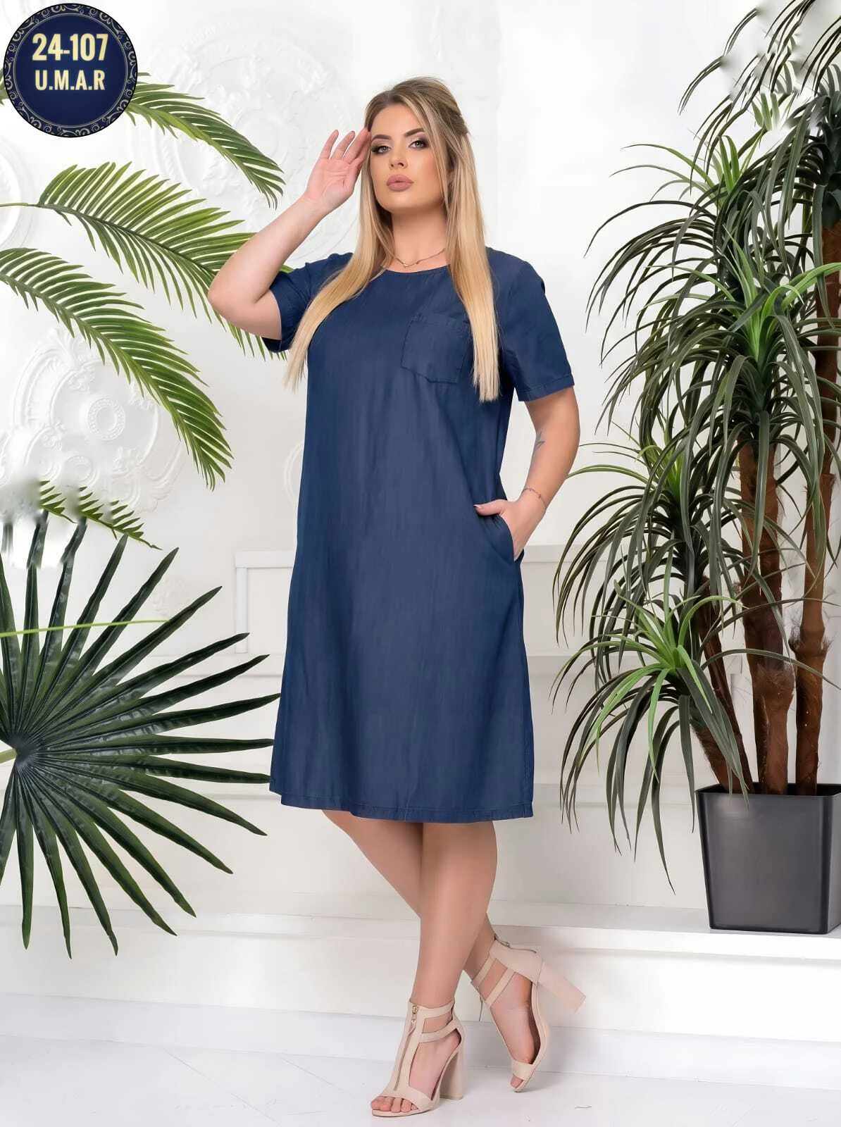 Новинка Платья ткань джинс Х/Б Размеры 52 54 56 58 60 62 Качество фабричный