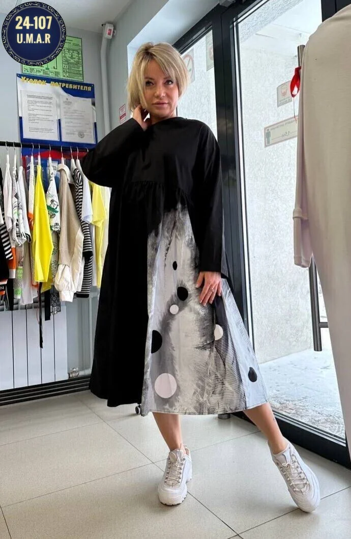 Снова радует вас новой коллекцией Шикарный платья Size 50 52 54 56 Ткань: Плотный