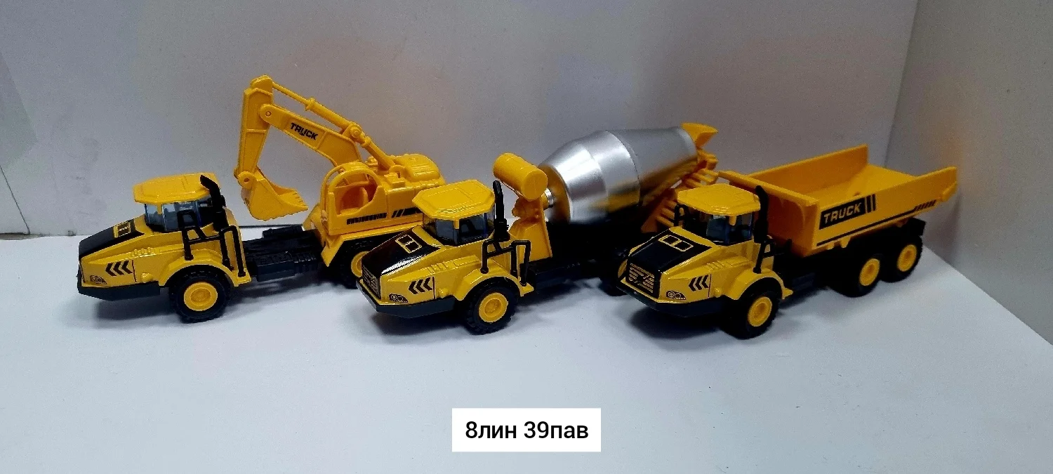 Игрушка, металл Набор строительных машин , металл/Цв.:Жeлтый Размер упаковка: 41 33 7см Ме