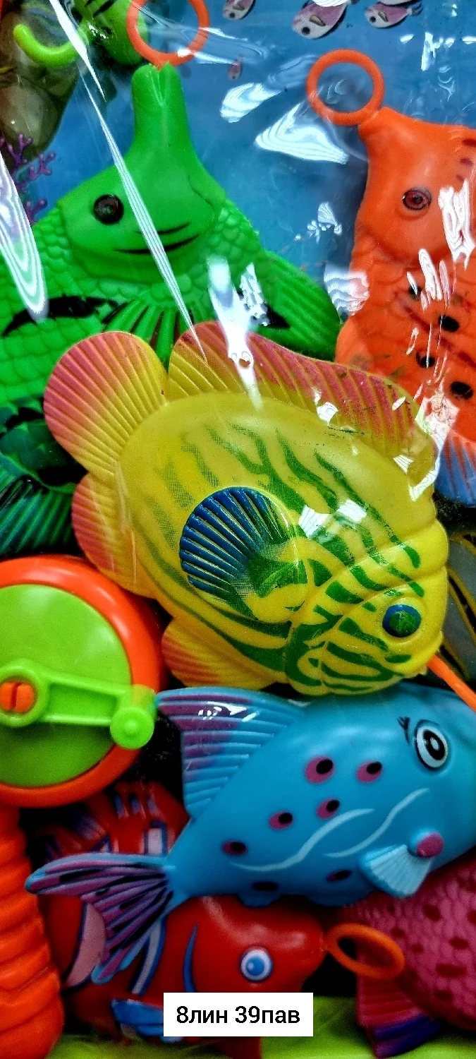 Игрушка, пластик Набор рыб Большой улов с удочкой, 8 предметов.22324 Цена штучно: 250руб