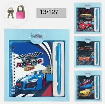 Набор подарочный KWELT Race блокнот 7БЦ на замочке+автоматическая шариковая ручка Без выбо