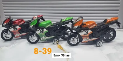 Игрушка, пластик Мотоцикл в пакет качество хорошая Место 8 линия 39 павильон Цена штучно: