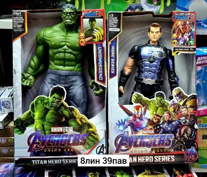Игрушка, пластик Мстители супер герои интерактивные Эти интерактивные фигурки создают свет