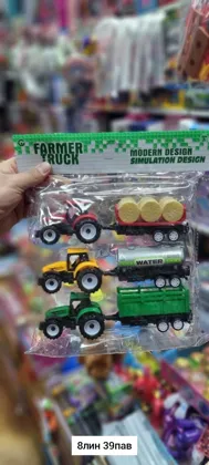 Игрушка, пластик Игрушка, пластик Набор трактор 3шт в упаковке Размер 29 5 27см Место
