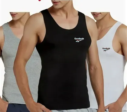 Цена штучно: 200руб Майка для мужчин, хлопок Распродажа Майка мужской Набор 3штук Размер 4