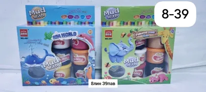 Игрушка, пластик Набор пластилина 6в1 с формочками Clay Qubeile в ассортименте Размер 19,5