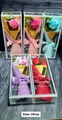 Игрушка, пластик Букет из мыльных цветов в ассортименте Искусственные розы, мыло, подарок