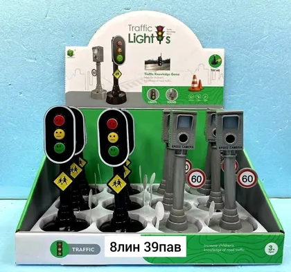 Игрушка, пластик распродажа Светофор в упаковке 12-штук , свет звук Размер 29 21 6,2см