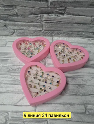 Игрушка, металл без выбора цвета кольцо для девочка в уп 36шт Цена штучно: 250руб