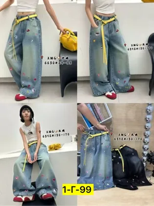 Цена штучно: 1200руб Цена оптом: 1100руб упак. 5шт=5500руб Джинсы, джинсовая ткань Размеры