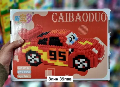 Игрушка, пластик Конструктор Disney Micro Building Blocks для автомобиля Маккуина Размер 2