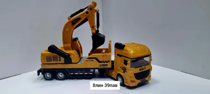 Игрушка, пластик Бетономешалка, экскаватор и грузовой, игрушка машинка инерционная, строит