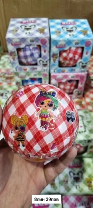 Игрушка, пластик Лл шар с аксессуарами в ассорти Размер каробка 10см Место 8линия 39павиль