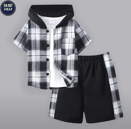 Новое поступление Детский Костюм двойка Ткань клетка Х/б шорты двухнитка Размеры 116 122 1