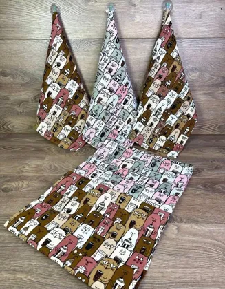 Внимание в наличии Вафельные кухонные полотенца, кошка Цена: 350 руб 350 за 12 штук.