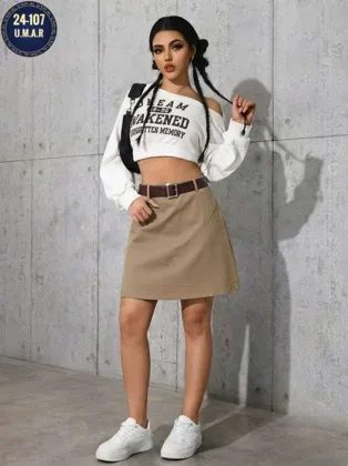 Новинка Юбка С ремнем Ткань джинсовка Размеры 42 44 46 48 50 52 Цена