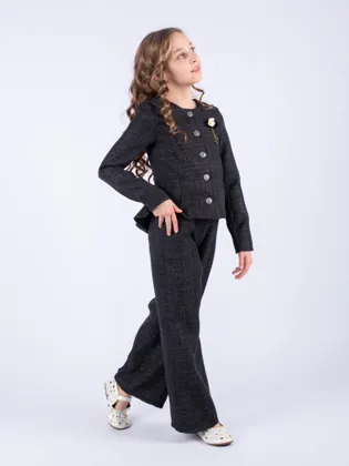 Цена штучно: 1600руб Цена оптом: 1500руб упак. 5шт=7500руб Костюм двойка, твид Размеры 110