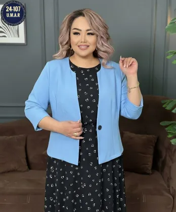 Получили новинки Элегантный женский комплект жакет и платья Размеры 50-52-54-56 Ткань Прад