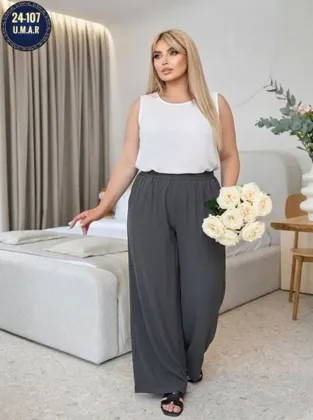 Новинка Широкие штаны Ткань санта Барбара Размеры 60 62 64 66 68 70 Цена