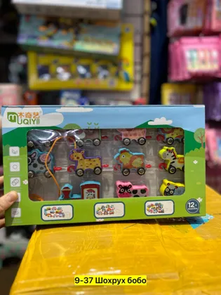 Цена штучно: 500руб Игрушка, дерево Для мужчин и для женщин Игрушка Поезд с животными