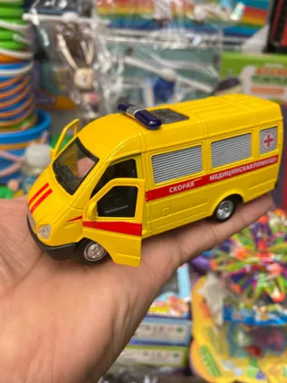 Металлические газели спецтехника 4 вида . Двери открывается и закрывается светящийся и муз