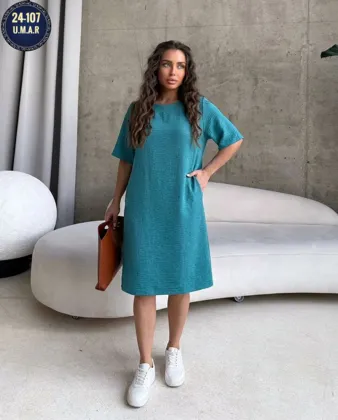 СУПЕР РАСПРОДАЖА Шикарный Платья Фабричный Китай Ткань Х/Б Лен Размеры 42-44-46-48. Цвета