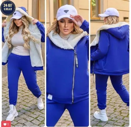 Новое Коллекция Получили Новинки Утепленный Костюм двойка Ткань : Флис с барашкой Размеры: