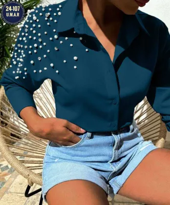 Получили новинки Шикарный рубашка Ткань лайт с жемчуками Размеры 44-46 48-50 52-54 Цена 65