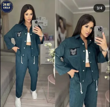 Получили новинки Шикарный костюм двойка Ткань микро вельвет Размеры 48 50 52 54 56