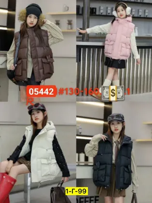 Цена штучно: 1200руб Цена оптом: 1100руб упак. 5шт=5500руб Жилет, синтепон Размеры 140-146