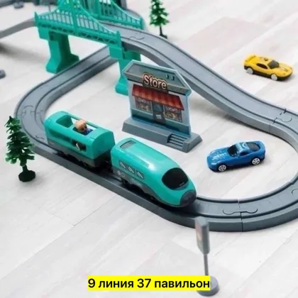 Цена штучно: 1200руб Игрушка, пластик Железная дорога для детей Мой город , 66 предметов,