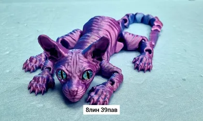 Игрушка, пластик Игрушка, пластик 3D-печатная безволосая кошка - 30 CM,игрушки для снятия