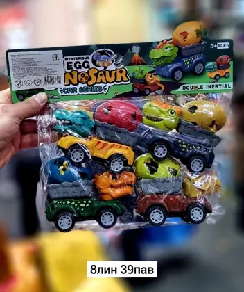 Игрушка, пластик Монстр-трак Динозаврик инерция 4шт Описание:Размер монст-трака 12.5610.5с