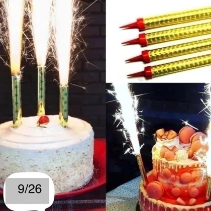 Фонтан для торта,12 шт, уп 12 см, горит 45 секунд 250 , уп от